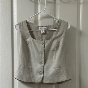 Rachel Zoe Light Tan Sleeveless Vest